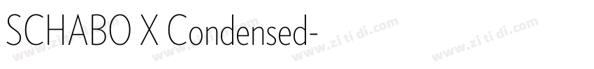 SCHABO X Condensed字体转换